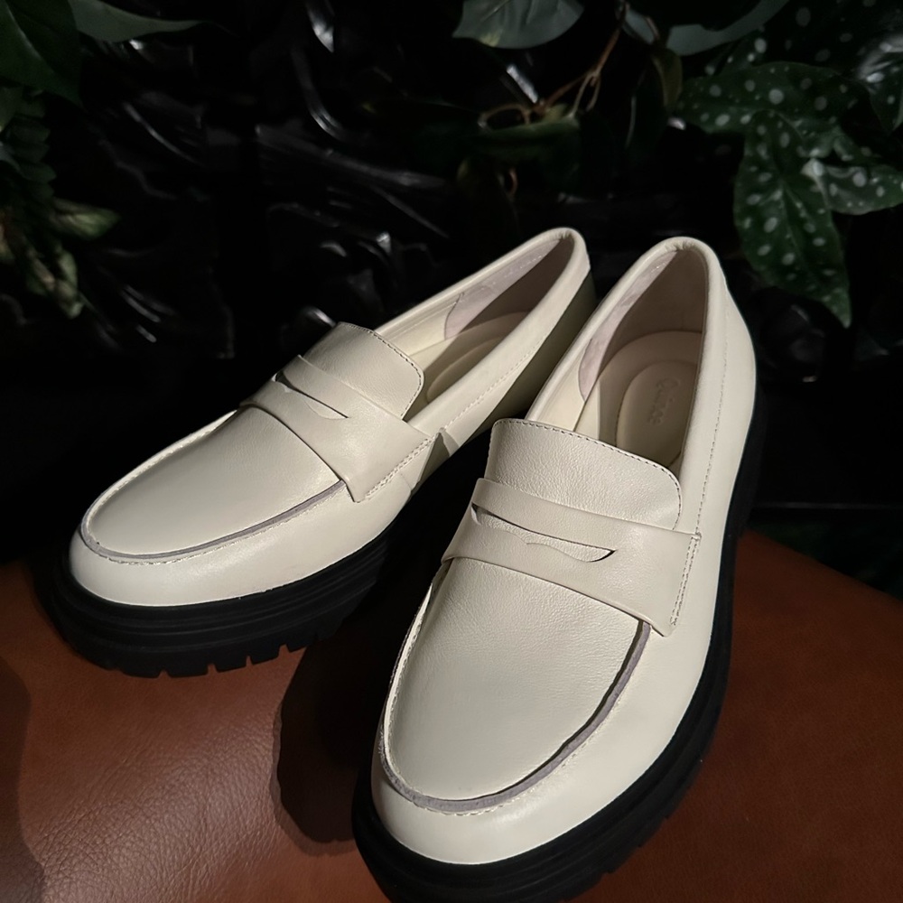 Quince New Classic Cream Platform Penny Loafers
